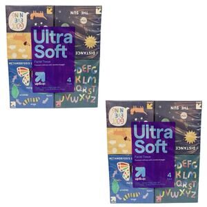 Ultra Soft 3‑Ply Facial Tissue – Back‑to‑School Designs – 8pk/520ct – up & up